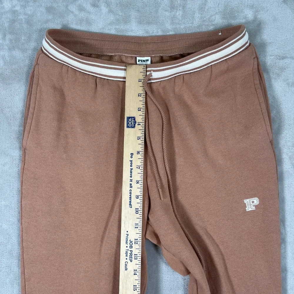 PINK Victoria's Secret Women's Sweatpants Flare Leg Drawstring Athleisure M Tan